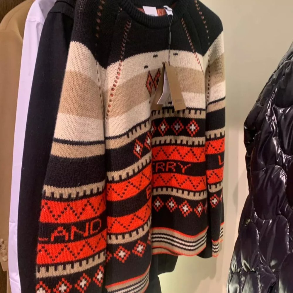 Burberry Cashmere Fair Isle Sweater NWT